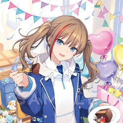 This is a pixiv picture whose title is 来栖夏芽さん誕生日グッズ.