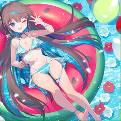This is a pixiv picture whose title is 真夏の思い出.