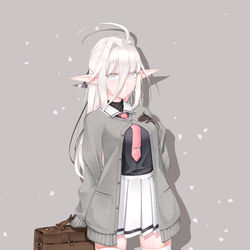 This is a pixiv picture whose title is JK朝白.