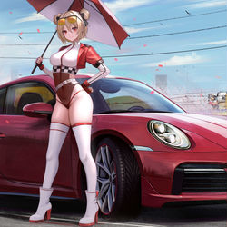 This is a pixiv picture whose title is P90.