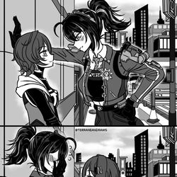 This is a pixiv picture whose title is flirting~.