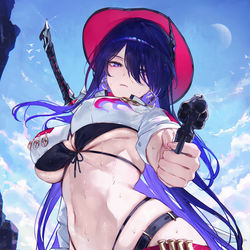 This is a pixiv picture whose title is 黄泉カウボーイ.