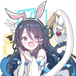 This is a pixiv picture whose title is 天童アリス🌕と不思議なうさぎたち🐰.