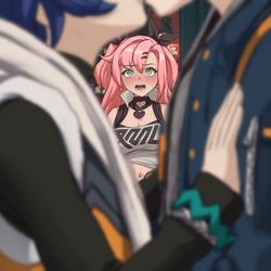 This is a pixiv picture whose title is Staff only ⚠️.
