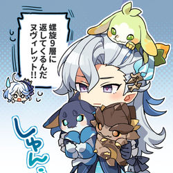 This is a pixiv picture whose title is 螺旋9層とヌヴィレット.