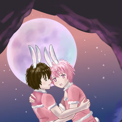 This is a pixiv picture whose title is 🌕月見の暇なし🌕.