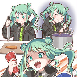 This is a pixiv picture whose title is ビビミク☆クッキング.