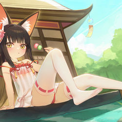 This is a pixiv picture whose title is 夏末.