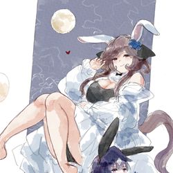 This is a pixiv picture whose title is 名月たち.