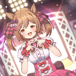 This is a pixiv picture whose title is 目が合ったらファンサしてくれるファル子.