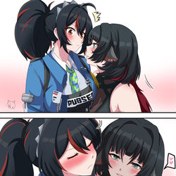 This is a pixiv picture whose title is W-what!! ....she too close !!!.