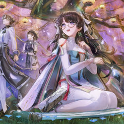 This is a pixiv picture whose title is Moon-Chasing Festival.