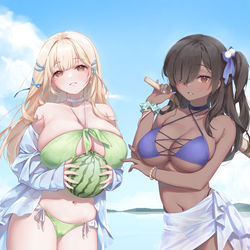 This is a pixiv picture whose title is 水着ナガティア.