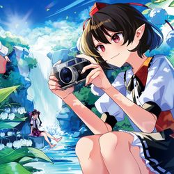 This is a pixiv picture whose title is 第百四十季 文々。新聞友の会カレンダー 【皐月】.