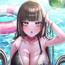 This is a pixiv picture whose title is 【お仕事】夏イラスト/デスクマットイラスト.