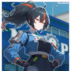 This is a pixiv picture whose title is 朱鳶 • Zhu Yuan.