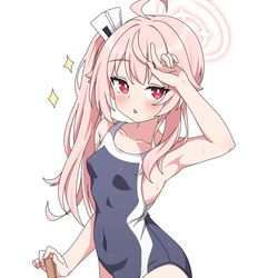 This is a pixiv picture whose title is スク水ナツ.