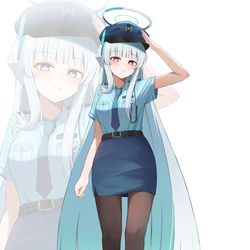 This is a pixiv picture whose title is ミニスカポリスノア.