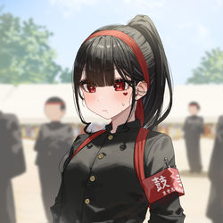 This is a pixiv picture whose title is 緊張の面持ち.