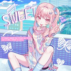 This is a pixiv picture whose title is 🎀🤍.