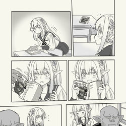 This is a pixiv picture whose title is エルフちゃんとオーク保くん④.