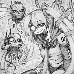 This is a pixiv picture whose title is Adeptus Mikunicus.