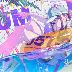This is a pixiv picture whose title is 🍹🤿🩴.