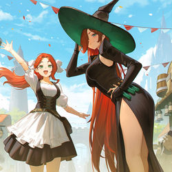 This is a pixiv picture whose title is 早上好，圣石镇.