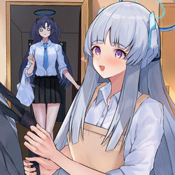 This is a pixiv picture whose title is ご飯にしますか？私にしますか？♡.