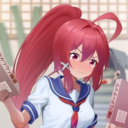 This is a pixiv picture whose title is 司令官向けのお土産を悩み始めて20分経過.