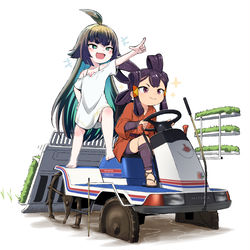This is a pixiv picture whose title is Sakuna & Mitama.