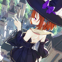This is a pixiv picture whose title is 高所.