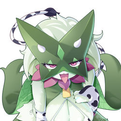 This is a pixiv picture whose title is Meowscarada in cowkini..