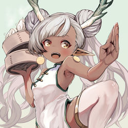This is a pixiv picture whose title is 新竜モカ チャイナ服.