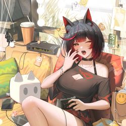 This is a pixiv picture whose title is work.