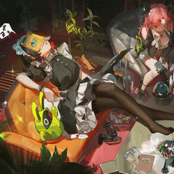 This is a pixiv picture whose title is 困.