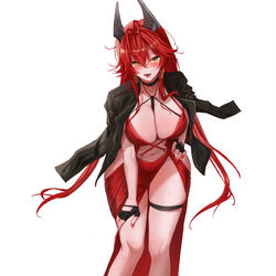 This is a pixiv picture whose title is 荒诞红.