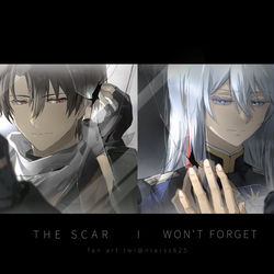 This is a pixiv picture whose title is The scar  I  won't forget./2024.