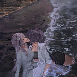 This is a pixiv picture whose title is 🍑🦢.