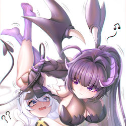 This is a pixiv picture whose title is 呱，圣女琪宝要被魅魔小姐抓去当星努力了口呀.