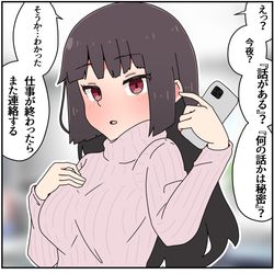 This is a pixiv picture whose title is 同棲中の元クール上司と『お話』.