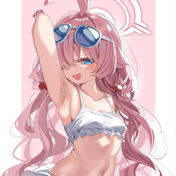 This is a pixiv picture whose title is 수영복 호시노.