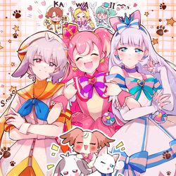 This is a pixiv picture whose title is わんぷり アニマル組.