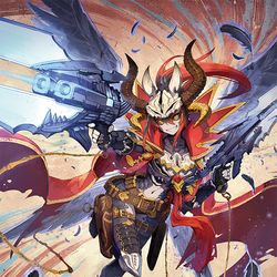 This is a pixiv picture whose title is 【お仕事】デュエル・マスターズ《邪眼教皇ロマノフⅡ世》.