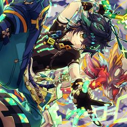 This is a pixiv picture whose title is ウィッツトランの竜狩り人.