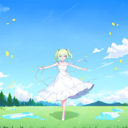 This is a pixiv picture whose title is 【お仕事】Vtuber Yuzuha Riko(柚葉莉子).