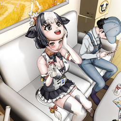 This is a pixiv picture whose title is Holstein Kigurumi.