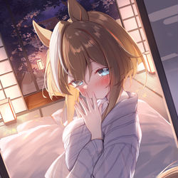 This is a pixiv picture whose title is シュヴァルと温泉デート！③.