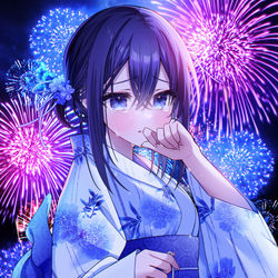 This is a pixiv picture whose title is 君と一緒に見たかった。.