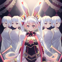 This is a pixiv picture whose title is 白兎の誕生.